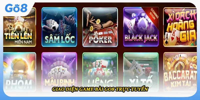 Giao diện game bài go8 trực tuyến
