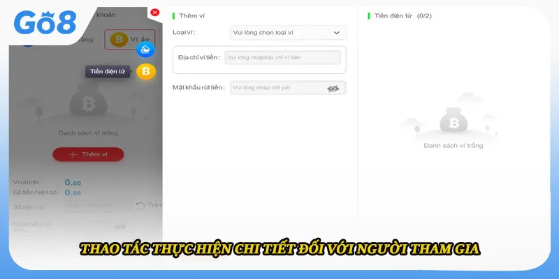 Thao tác thực hiện chi tiết đối với người tham gia